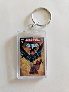 Marvel / DC: Deadpool / Batman #1 Keychain Double sided**See Description**