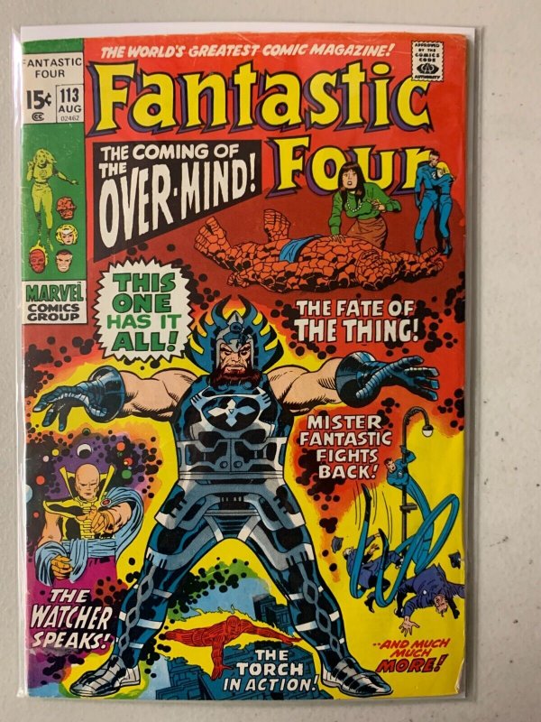 Fantastic Four #113 1st appearance Over-Mind 5.0 (1971)