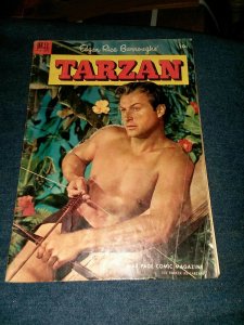 Tarzan #46 dell comics 1953 golden age lex barker photo cover golden age jungle