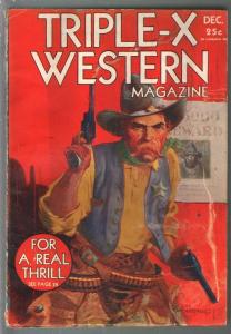 Triple-X Western 12/1930-Fawcett-title change-Parkhurst gunfight cover-J Allan D