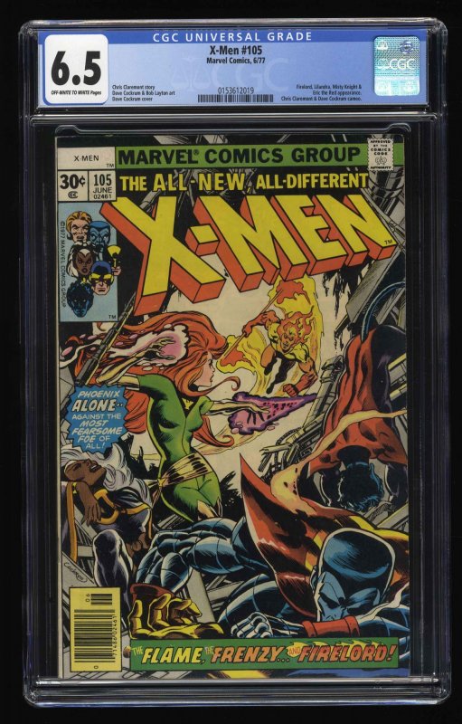 X-Men #105 CGC FN+ 6.5 Off White to White