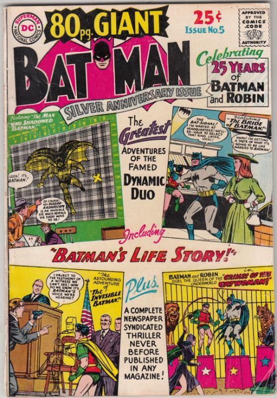 Eighty Page Giant #5 (Dec-64) VG/FN Mid-Grade Batman, Robin the Boy Wonder