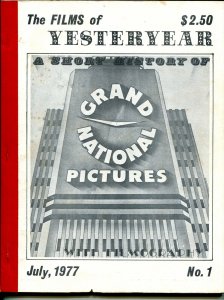 Films of Yesterday #1 7/1977-1st issue-Grand National Pictures-VG