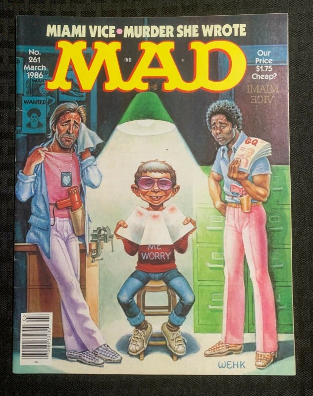 1986 MAD Magazine #261 FN+ 6.5 Miami Vice Parody / Fisherman Collection
