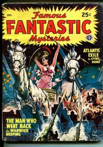 FAMOUS FANTASTIC MYSTERIES 12/1947-POPULAR-VIRGIL FINLAY-PULP FICTION-SCI-FI-vg+