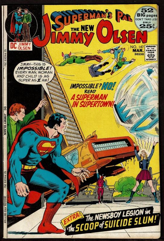 Jimmy Olsen #147 (Mar 1972, DC) Neal Adams, Jack Kirby 6.0 FN