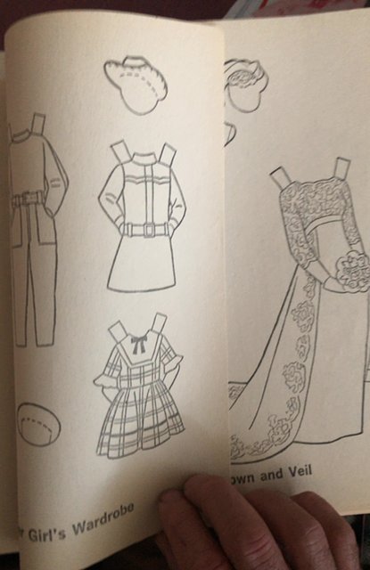 bridal book w/dolls& Cut-out clothes,11p colored,1968