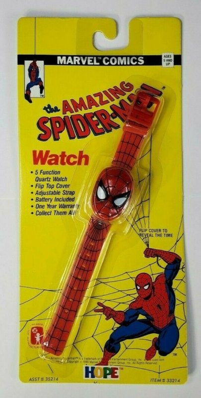 Spider man watch vintage Marvel comic Rare 1990   NM