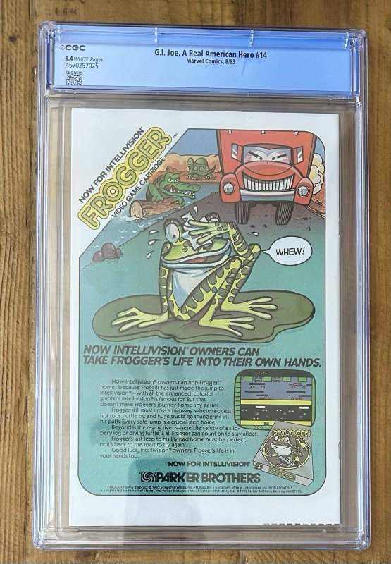 GI Joe #14 1st Full App Destro + Ace CGC 9.4 White Pages Marvel Comics 1983