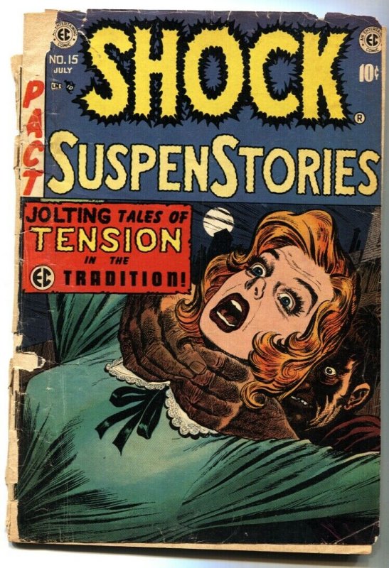 Shock SuspenseStories #15  violent Jack Kamen cover-comic book 1954-EC 