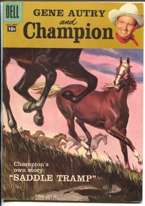 Gene Autry and Champion #115 1957-Dell Savitt cover-title change-VF-