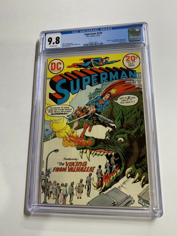 Superman 270 Cgc 9.8 Dc Comics Bronze Age