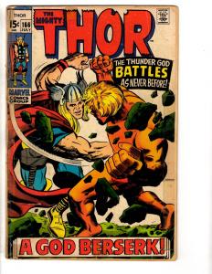Mighty Thor # 166 VG Marvel Comic Book Warlock Enchantress Odin Loki RH3