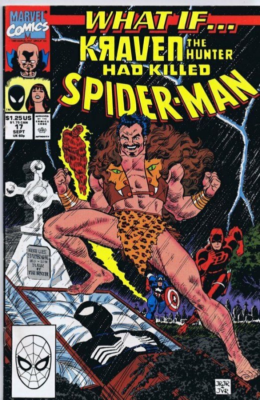 What If #17 ORIGINAL Vintage 1990 Marvel Comics Kraven Killed Spider-Man Disney+