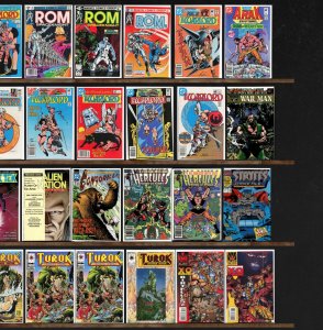 Huge Lot 140+ Comics with Rom, Warlord, Turok, Dinosaur Hunter & More!