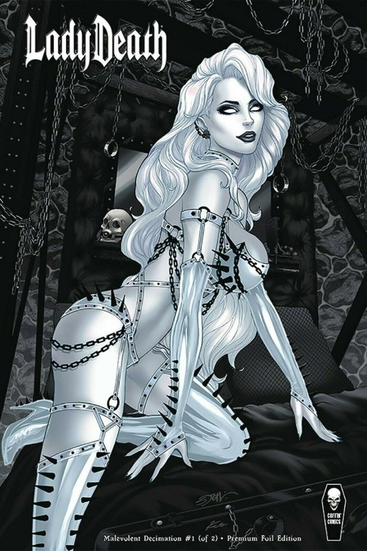 Lady Death Malevolent Decimation #1 Premium Foil Edition Pulido Signed/COA | NM+