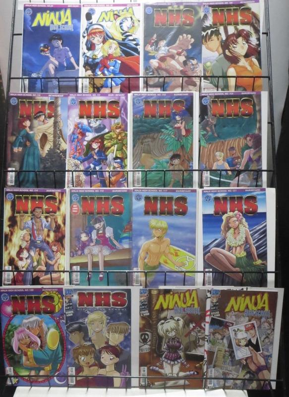 NINJA HIGH SCHOOL V.1 COLLECTION! 54 BOOKS! BEN DUNN! Early Manga attempts! F/+