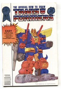 Official How To Draw Transformers #2 1987 Blackthorne comic book