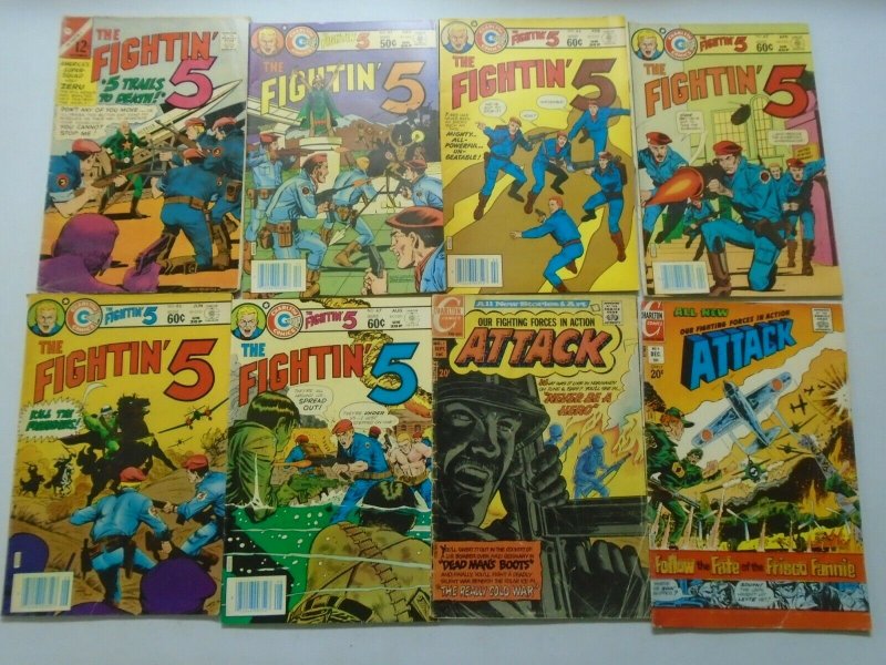 War comic lot 38 different issues avg 5.0 VG FN (Charlton)