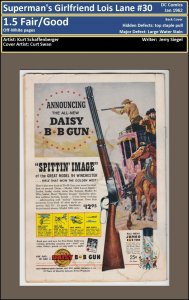 Superman's Girlfriend Lois Lane #30 Low Grade Jan 1962 DC