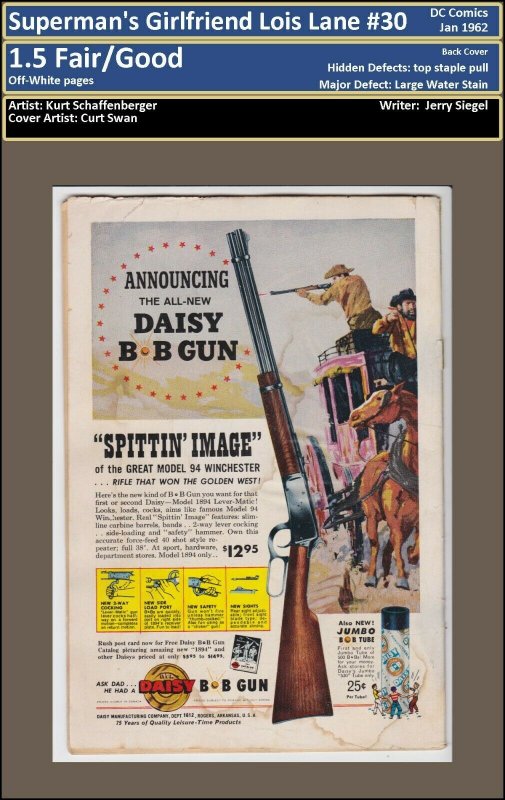 Superman's Girlfriend Lois Lane #30 Low Grade Jan 1962 DC