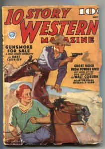 10 Story Western Magazine Pulp 5/1937 GHOST RIDER FROM POWDER RIVER