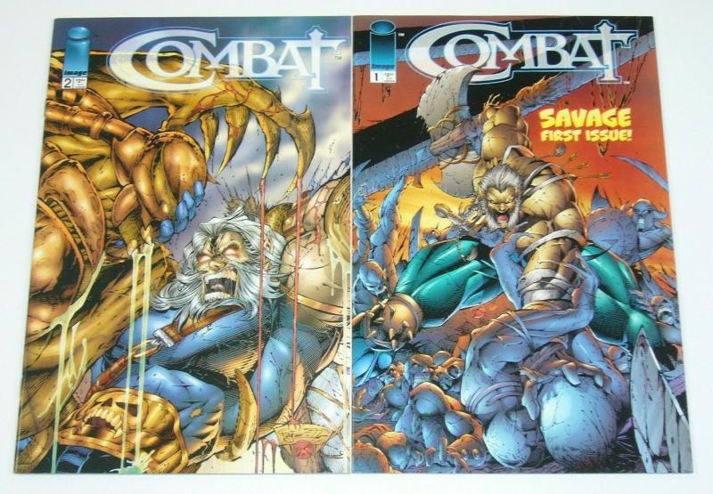 Combat #1-2 VF/NM complete series - youngblood spin-off - image comics set lot