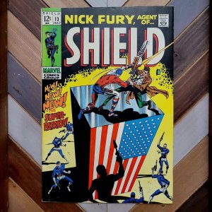 NICK FURY: Agent of SHIELD #13 VG/FN (Marvel 1969) 1st Appearance SUPER PATRIOT!