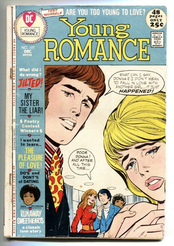 YOUNG ROMANCE #177 1971 Page Peterson -comic book DC 