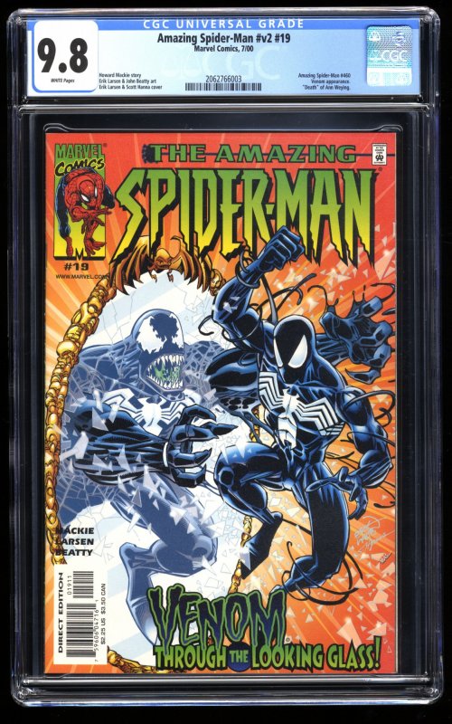 Amazing Spider-Man (1999) #19 CGC NM/M 9.8 White Pages Venom!