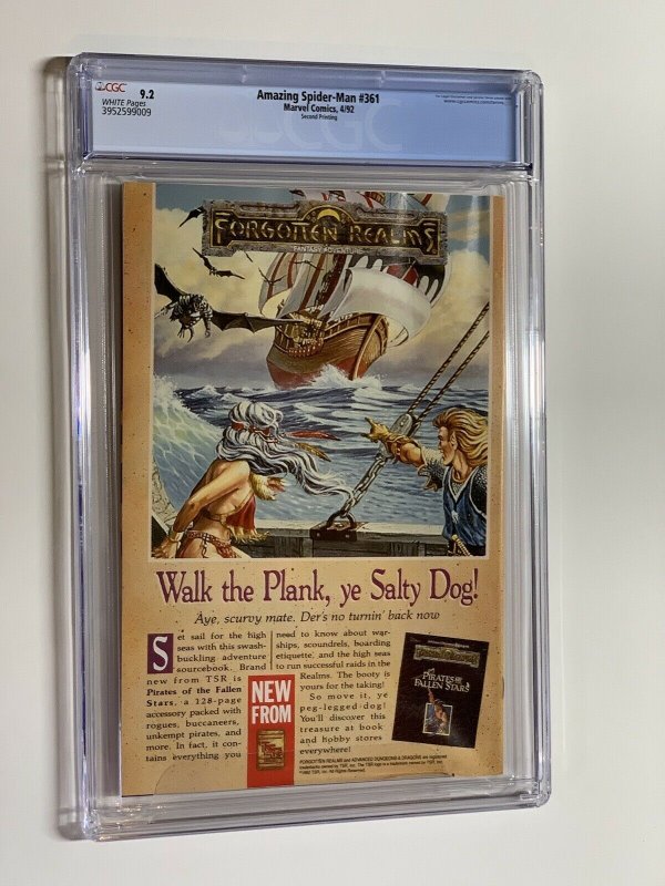 Amazing Spider-man 361 cgc 9.2 2nd Second print 1992 (009)