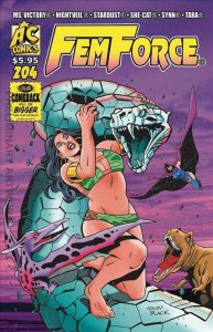 Femforce #204 VF/NM ; AC | Bikini Dinosaur
