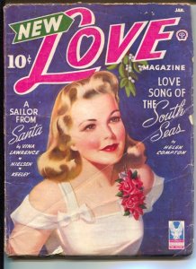 MAG: New Love 1/1944-Popular romantic pulp fiction WWII era-pin-up girl cover-VG