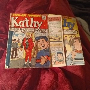 Kathy Comics 3, 7 & 15 atlas marvel comic 1962 gga Paper Dolls Stan Lee Goldberg