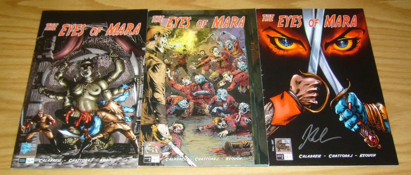 the Eyes of Mara #1-3 FN/VF complete series - signed - Hindu Action Adventure