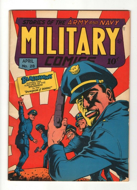 Military Comics #28, VF/VF+(8.5), 1944, Colophon Publishing, Classic Cover