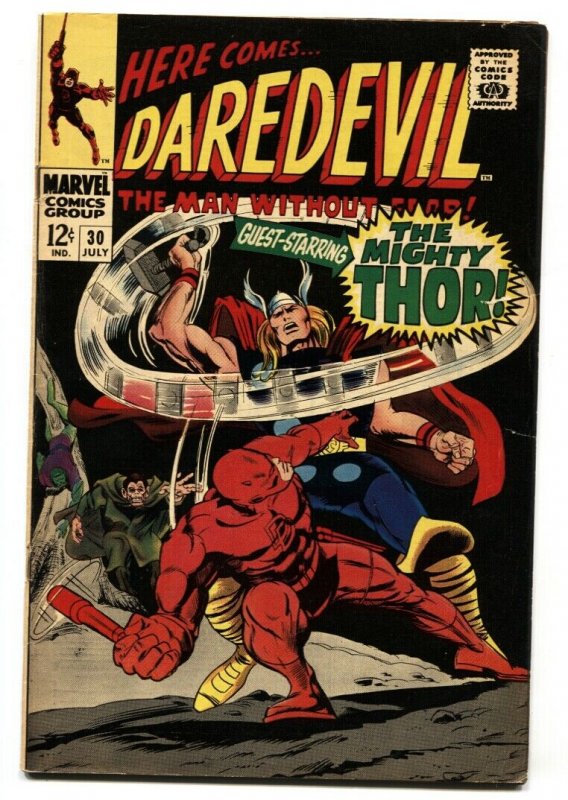 DAREDEVIL #30 THOR COVER-COLAN 1967-MARVEL COMICS-VG