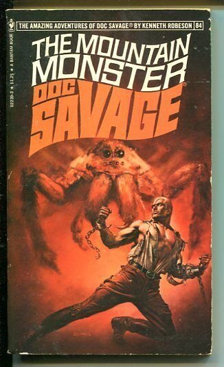 DOC SAVAGE-THE MOUNTAIN MONSTER-#84-ROBESON-VG/FN-BORIS VALLEJO-1ST ED VG/FN