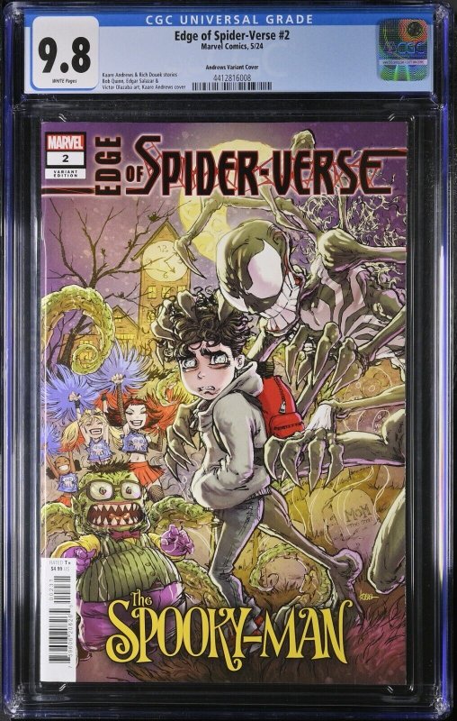Edge of Spider-Verse #2 CGC 9.8 1st Spooky-Man Andrews Variant Cover Marvel 2024