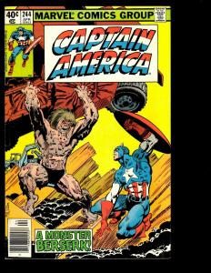 Lot of 7 Captain America Marvel Comic Books 221 244 246 308 339 410 9 DS1 