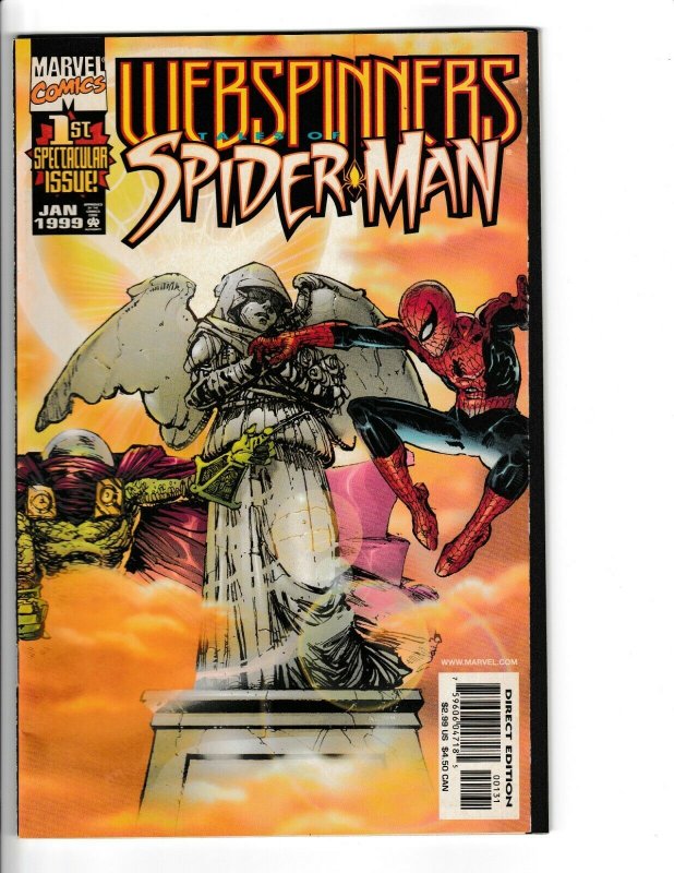 WEBSPINNERS TALES OF SPIDERMAN #1,2 SUNBURST VARIANT!!! VF/NM