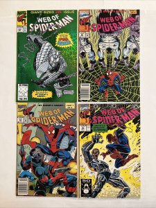 4 Web of Spider-Man #80 96 98 100 Foil Cover Iron Spider-Man Suit Marvel Comics 