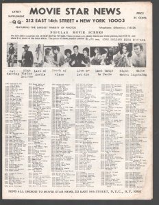 Movie Star News Mail Order Sales Catalog Supplement #QQ 1960's-Irving Klaw-8 ...