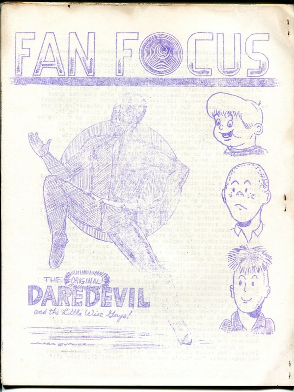 Fan Focus #2 1968-Batman & Robin-Bob Kane LA Comic Book Club-Evanier-FN 
