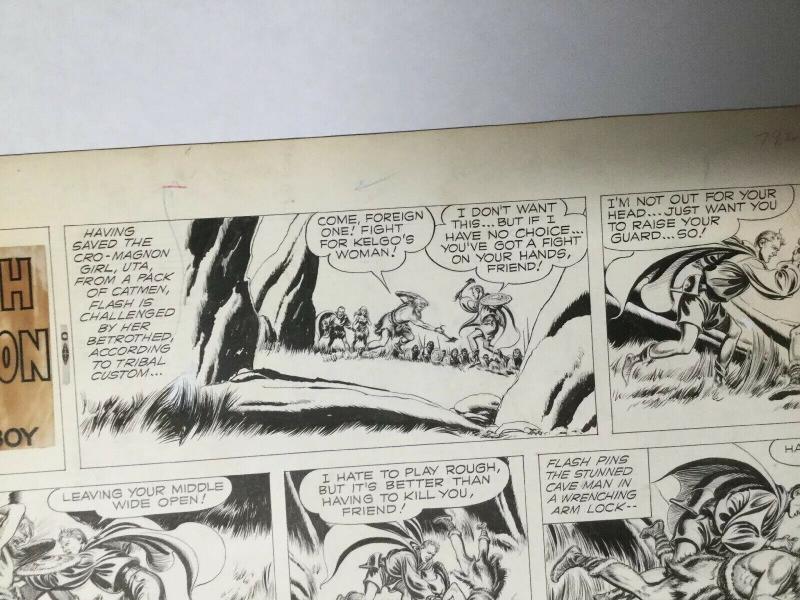 Flash Gordon Original Art Sunday Strip 1955 Mac Raboy Very Fine Condition