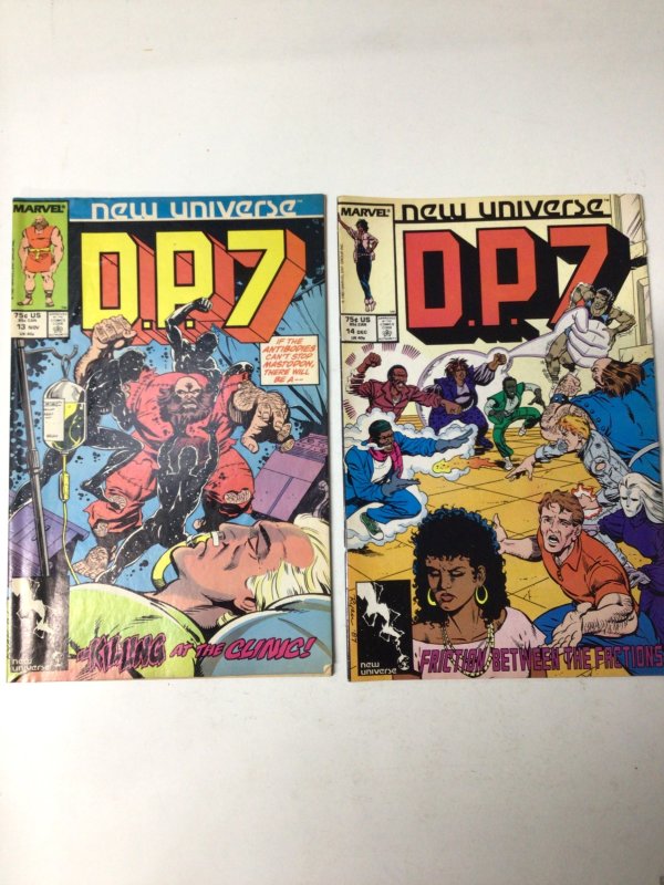 D.P.7 #13 & 14 (1987) Marvel Comics new universe Lot of 2