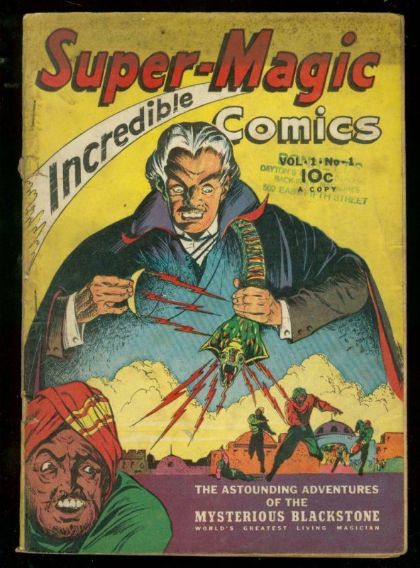 SUPER-MAGIC COMICS V.1 #1 1941-BLACKSTONE-CAPT THUNDER- VG-