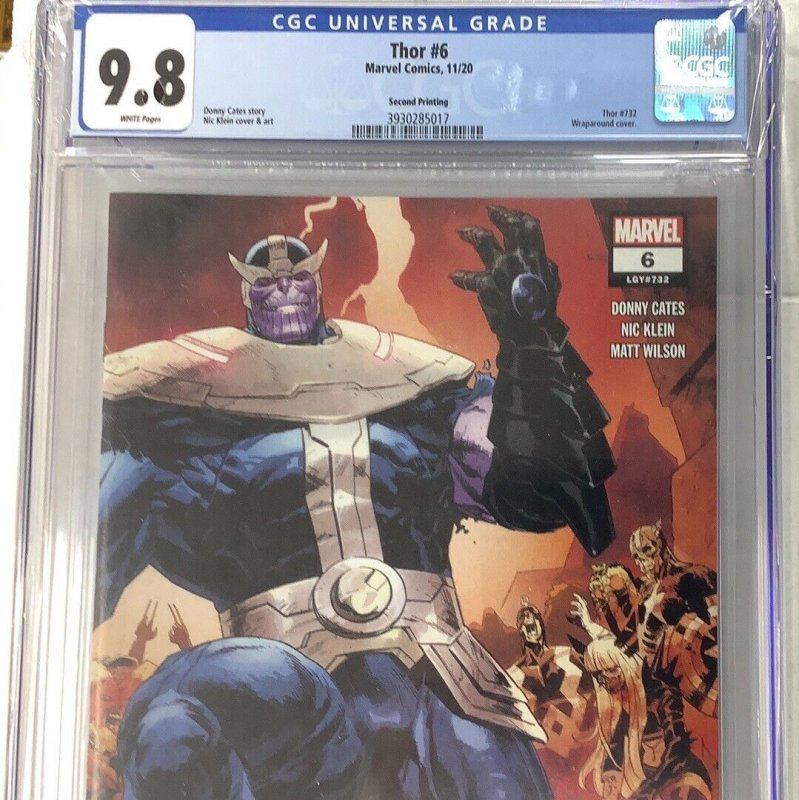 Thor #6 CGC 9.8 Second Printing (LGY#732) Wraparound Cover 2020 | Comic ...