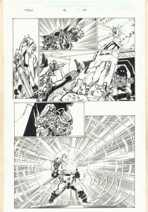 Thunderbolts #43 p.20 - Black Widow Action - 2000 art by Mark Bagley 