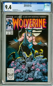 Wolverine #1 (1988) CGC 9.4! White Pages!